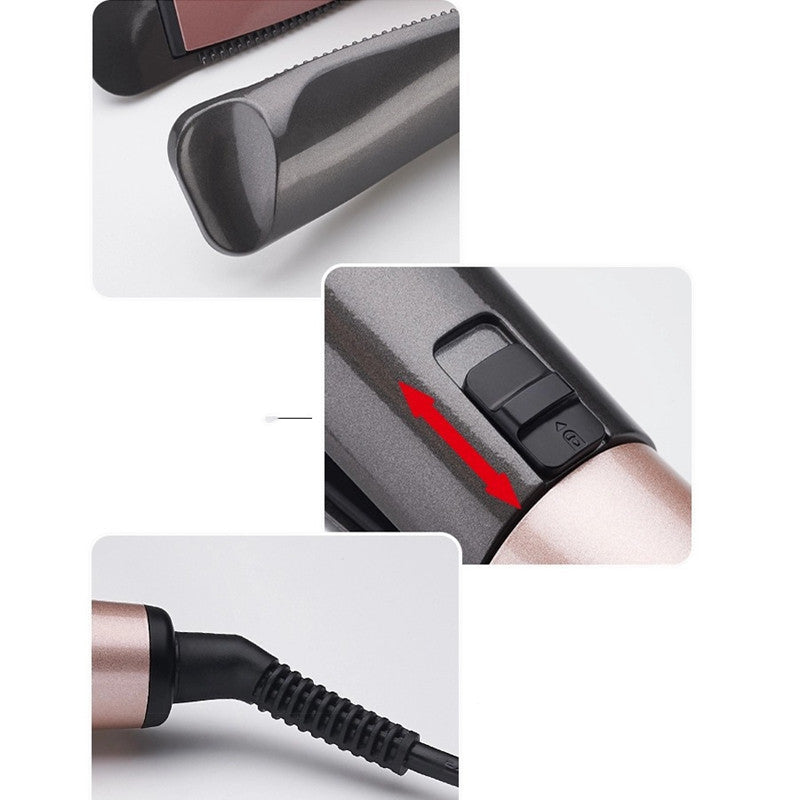 2 In 1 Hair Straightener And Curler Curling Iron For All Hair Types Tourmaline Ceramic Twisted Flat Iron For Hair Styling 2 In 1 Hair Straightener And Curler Curling Iron For All Hair Types Tourmaline Ceramic Twisted Flat Iron For Hair Styling